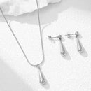 New European And American Stainless Steel Waterdrop Necklace For Womencolorfast Design