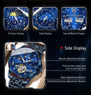 POEDAGAR Luxury Men Wristwatch Fashion Date Hollow Tourbillon M