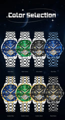 POEDAGAR Luxury Men Wristwatch Fashion Date Hollow Tourbillon M