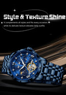 POEDAGAR Luxury Men Wristwatch Fashion Date Hollow Tourbillon M